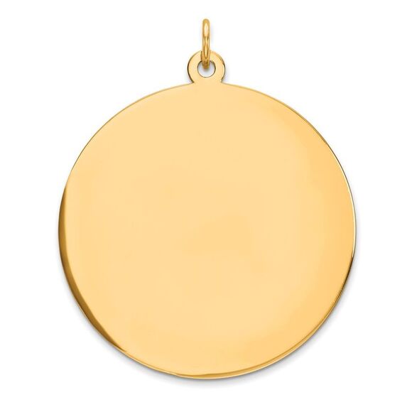 Kazi Luxury 14k Yellow Gold Round Disc Charm